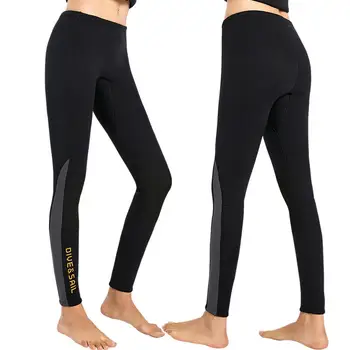 Kadın Erkek Wetsuits Pantolon 3mm Neopren Dalış Pantolon Sıcak Tutmak Wetsuit Uzun Pantolon Dalış Tayt Uzun Pantolon Su Sporları için 1