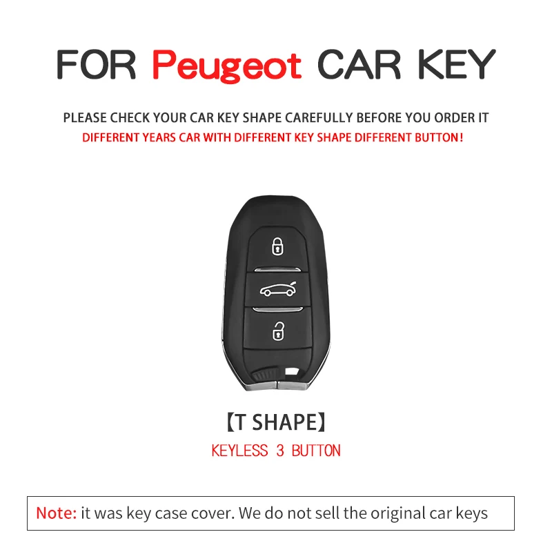 Anahtarlık Tutucu Deri Anahtarlık TPU Araba Anahtarı Durum Kapak için Peugeot 308 408 508 2008 3008 4008 5008 Citroen için C4 C6 C3-XR Kapak Görüntü 3