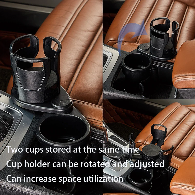 Araba için çok işlevli Bardak Tutucu Karbon Fiber Modifiye Coaster Küllük Araba Bardak Tutucu İçecek Tutucu İç Dekorasyon Görüntü 2
