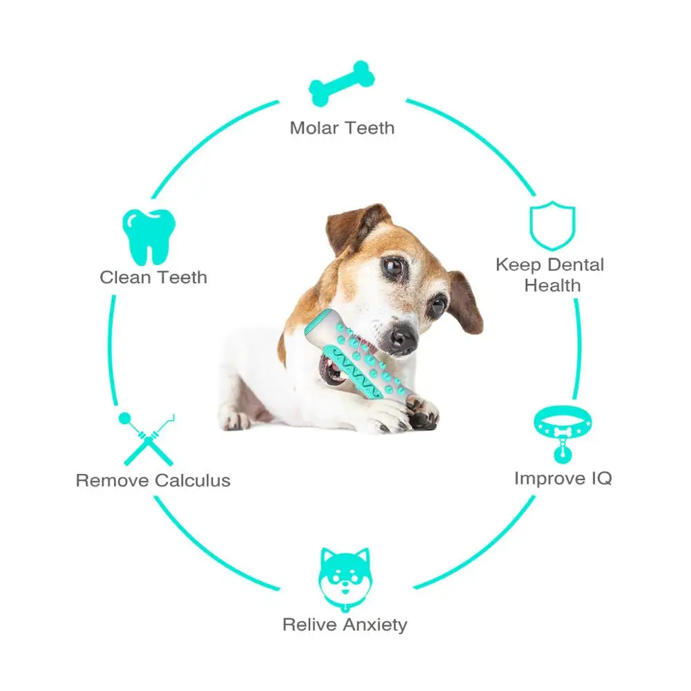 Pet Köpek Çiğnemek Oyuncak Molar Diş Fırçası Köpek Oyuncak Çiğnemek Diş Temizliği Güvenli Esneklik Yumuşak TPR Köpek Diş Bakımı Ekstra sert Pet Oyuncak Görüntü 1