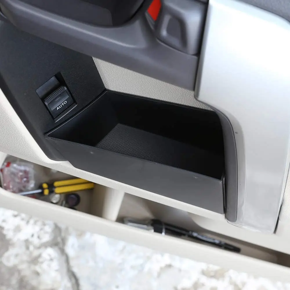 ABS Plastik Araba Kapı Ön saklama kutusu Telefon Tepsisi Aksesuarları Siyah Toyota Land Cruiser Prado İçin FJ150 150 2018 Görüntü 2
