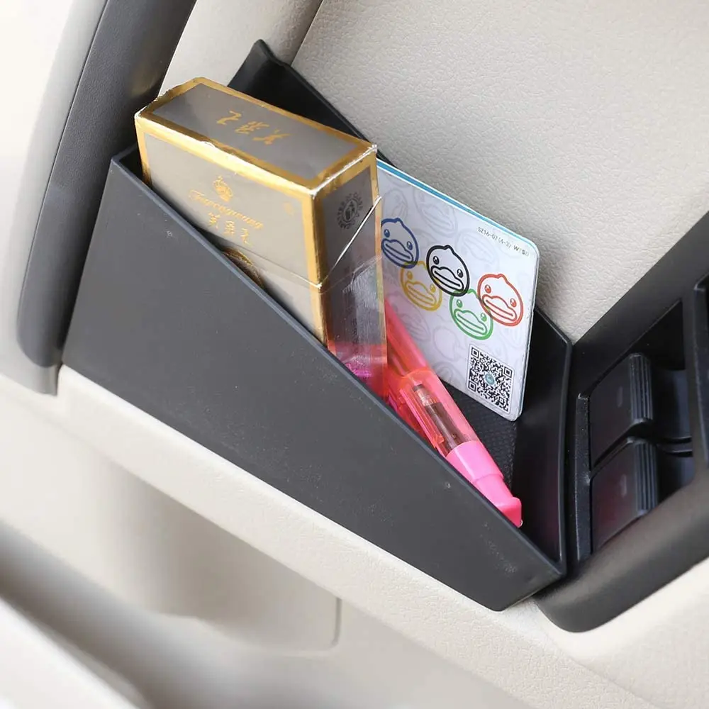 ABS Plastik Araba Kapı Ön saklama kutusu Telefon Tepsisi Aksesuarları Siyah Toyota Land Cruiser Prado İçin FJ150 150 2018 Görüntü 4