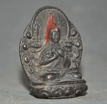 Tibet Budizm tapınağı bronz Je Tsongkhapa usta Guru Lama Buda heykeli 2