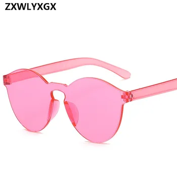 Yeni Moda Kadınlar Düz Güneş Gözlüğü Lüks Marka Tasarımcısı gözlükleri Gözlük Şeker Renk Ayna UV400 oculos de sol 2