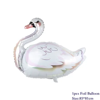 1 adet 85 * 81cm Taç Pembe Flamingo Folyo Balon INS Kaktüs Tarzı Mutlu Doğum Günü Partisi Balon Düğün Dekor Kuğu St Patrick Günü 2
