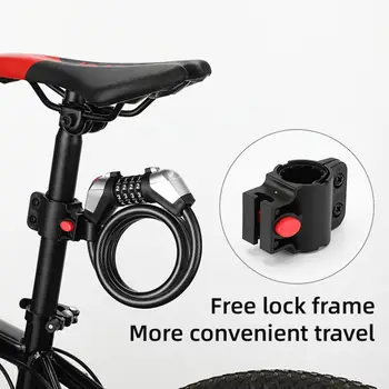 1.2 m Kod Şifre Bisiklet Kilidi 4 Haneli Kod Anti-Hırsızlık Spiral Çelik Kablo Bisiklet Kilidi Bisiklet Soyunma Bisiklet Aksesuarları 2