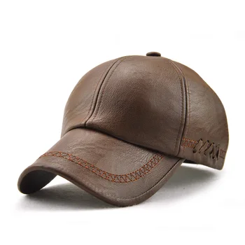 JAMONT Erkekler beyzbol şapkası Deri Moda Yüksek Kaliteli Rahat Marka Yaz Katı Pu Deri Snapback Şapka Kemik Masculino Toptan 2