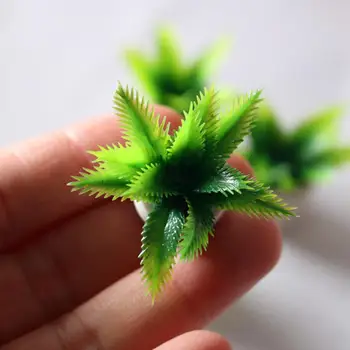 Mini Yeşil Bitki Ağacı Saksı Bebek Evi Minyatür Mobilya Ev Dekor Çocuk Oyuncak Çiçek Saksıları Sahte Simülasyon Bitkiler 2