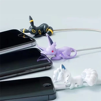 Pokemon Veri Kablosu Koruyucu Kapak Karikatür Figürü Pikachu Korumak Kılıfları Telefon Aksesuarları için Anti-kırma Halat Doğum Günü Hediyeleri 2