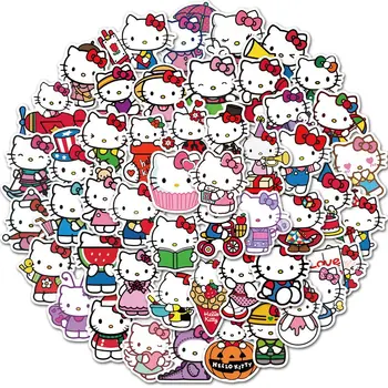 50 adet Sanrio Benim Melodi Etiket Hello Kitty Kuromi Sevimli Kırtasiye dekorasyon çıkartması Anime Karikatür Desen Kız Kawaii Oyuncak Hediyeler 2