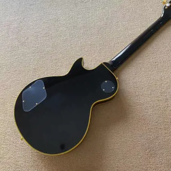 Fabrika Doğrudan Özel Elektro Gitar Bigsby Tremolo Sistemi İle Sarı Bağlama Gülağacı klavye Maun Gövde Ücretsiz Kargo 2