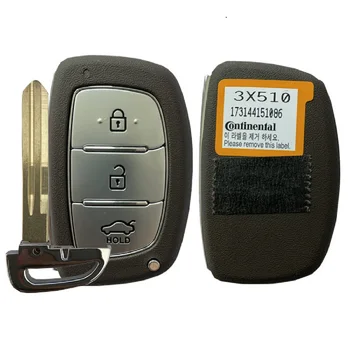 CN020001 Satış Sonrası 3 Düğme akıllı anahtar Hyundai Elantra 2014 + Uzaktan DVI-MDFGE03 PCF7952A 433MHz 95440-3X510 Anahtarsız Gitmek 2