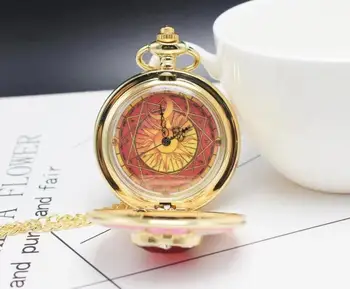 Vintage Japonya Anime Sailor Moon cep saati Kolye Elmas Altın Fob Kuvars Saat Zincir Kolye Sevimli Hediye Kadın Hediye İçin 2