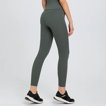 SHINBENE KLASİK 3.0 Düz Yüksek Bel Yoga Pantolon Spor Egzersiz Tayt Kadın Hiçbir Ön Dikiş Artı Boyutu Egzersiz Spor Spor Tayt 2