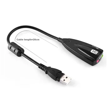 Sıcak Anlaşma Dizüstü Harici USB 2.0 Sanal 7.1 Kanal Surround Ses Kartı w / 12 CH Ekolayzır, USB 3.5 mm Stereo Ses Mikrofon 2