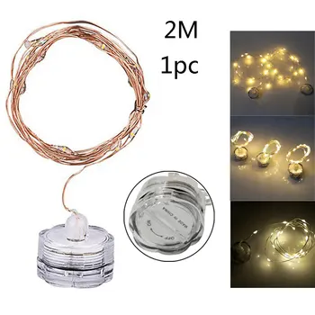 Su geçirmez 1 M / 2 M / 3 M LED yaprak garland pil bakır LED peri mum yıldızlı şerit ışık noel düğün dekorasyon parti 2