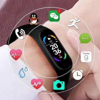 Olaf M5 Akıllı Bant Su Geçirmez Spor akıllı saat Erkek Kadın Kan Basıncı nabız monitörü Spor Bilezik Android IOS İçin 2