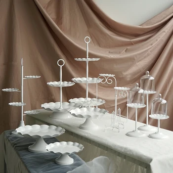 Metal Demir Kek Cupcake Standı Tatlı Masa pasta tepsisi Süslemeleri düğün Doğum Günü Partisi Dekorasyon Kek Ev Aksesuarları 2