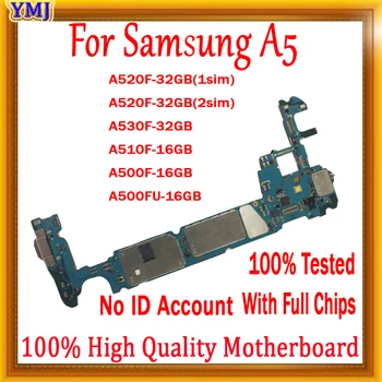 Tam cips ile Samsung Galaxy A5 A520F A510F A530F A500FU Anakart, hiçbir KİMLİK Hesabı mantık kurulu Ücretsiz Kargo iyi test 2