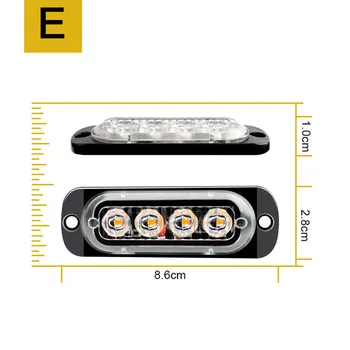 roadsun LED acil durum ışıkları 4LED flaşlı uyarı lambası tehlike ışık çubuğu araba kamyon Off Road ATV SUV yüzey montaj 12V 2
