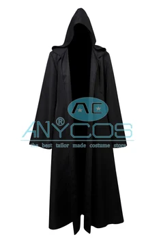 Yıldız Cosplay Anakin Skywalker Jedi Knight Pelerin Sadece Cosplay Kostüm Yetişkin Erkekler İçin Siyah Versiyonu Elbise 2