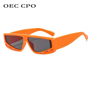 OEC CPO Moda Elmas Kare Güneş Kadınlar Vintage Dikdörtgen güneş gözlüğü Kadın Punk Gözlük Shades UV400 Oculos de sol 2