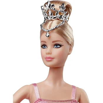 Barbie Orijinal 12İN İmza Bale Dilek oyuncak bebekler Giyen Pembe Tutu Pointe Ayakkabı Aksesuarları Bebek Kız Tatil Hediye GHT41 2
