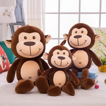 75cm Sevimli Yumuşak Maymun Yastık Dolması peluş oyuncaklar Ofis şekerleme yastığı Ev Konfor Yastık Dekor Hediye Bebek Çocuk 2