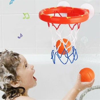 Bebek Banyo Oyuncak Yürümeye Başlayan Çocuk su oyuncakları banyo küveti Çekim basketbol potası 3 Topları ile Çocuklar Açık Oyun Seti Sevimli Balina 2