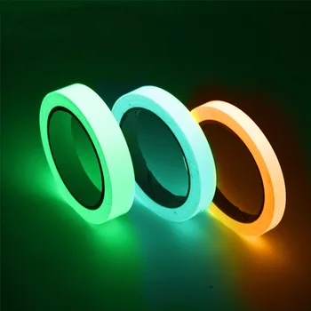 10mm * 3m yeşil ışıklı bant kendinden yapışkanlı karanlık çıkartmalar sahne dekoratif ışık floresan bant uyarı çıkartmaları 2