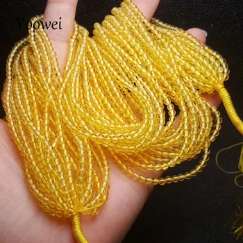Yoowei 4.7 mm Doğal Amber Boncuk Toptan 40 cm Hakiki Baltık Altın Ambar Gevşek Yuvarlak Taş Zincir Diy Takı Stok Satış fiyat 2