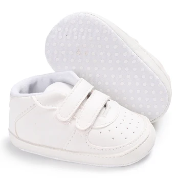 Beyaz Moda Bebek ayakkabıları rahat ayakkabılar Erkekler Ve Kızlar İçin Yumuşak Alt Vaftiz Ayakkabı Sneakers Birinci Sınıf Konfor İlk WalkShoes 2