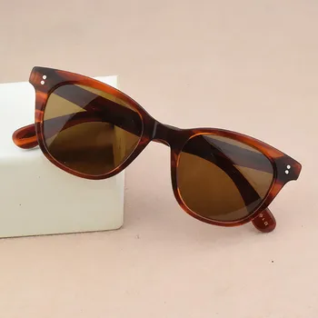 Asetat Polarize Güneş Gözlüğü Erkekler 2023 Yüksek Kalite Moda Marka Tasarımcısı Vintage güneş gözlüğü Kadınlar için Gözlük Sunglass OV5408 2