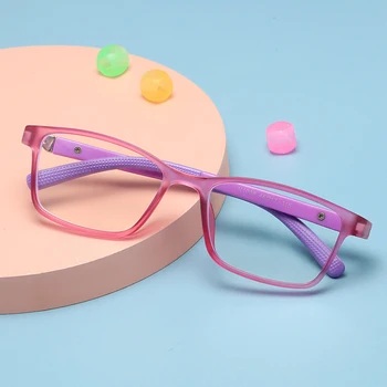 Elbru çocuk Anti-mavi ışık silikon gözlük çocuklar yumuşak çerçeve gözlüğü düz gözlük moda gözlük çerçevesi şeffaf Lens gözlük 2