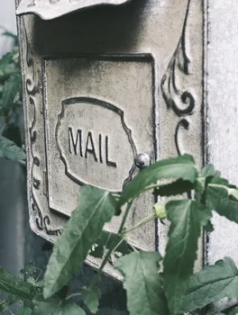 Açık Metal Posta Kutusu Saklamak İçin Mesaj Bırakarak Mesaj Süslemeleri Ev ve Ofis Retro Rustik Posta Kutusu 2