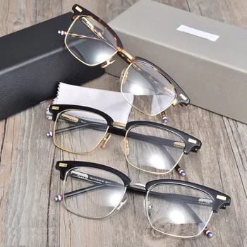 2022 Yeni Marka Tasarımcı Gözlük Çerçevesi Erkekler Klasik İş Kare Tam Çerçevesiz Gözlük Optik Lensler Reçete Gözlük 2