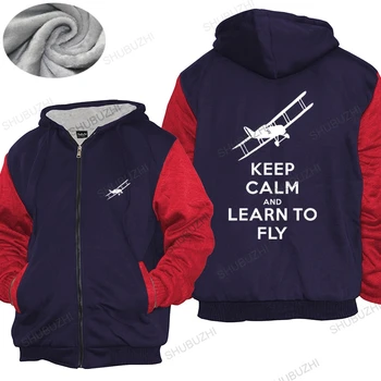 erkek marka sıcak tutan kaban erkek hediye üstleri Erkekler hoodies kış pamuk Karikatür Klasik Airbus A320 Uçak Planı onun için ceket 2