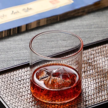 Isıya dayanıklı Cam su bardağı Fuji Dağ Cam kahve fincanı kırmızı şarap viski bardağı 2