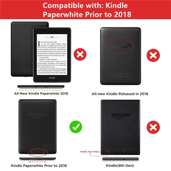Kindle Paperwhite İçin Kılıf standı 1 2 3 PU Deri Akıllı Kapak Kindle E-kitap İçin DP75SDI Tablet Koruyucu Kabuk Katlanır Braketi 2