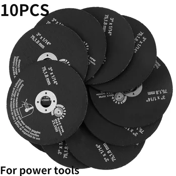 10 Adet 3İn Kesme Diskleri Reçine Dairesel Testere Bıçakları Taşlama Testere Bıçakları Metal Kesme İçin Fiber Kesme Diski Aşındırıcı Aletler 2