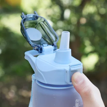 1 Litre Su Şişesi Saman Kızlar Motivasyon içme suyu şişesi Spor Su Şişesi Zaman İşaretleyici İle Taşınabilir Plastik Şişeler 2