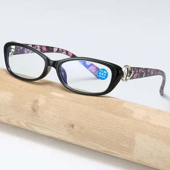 Elbru Moda küçük çerçeve Anti mavi ışık okuma gözlüğü reçine HD Lens presbiyopik gözlük kadın erkek Retro baskılı bacak gözlük 2
