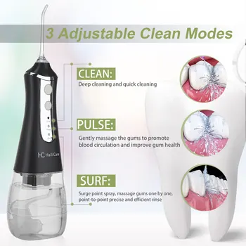 Diş duşu İplik Oral Irrigator Diş Temizleme için Diş duşu diş su jeti Su Çekme Gargara Temizleyici Şarj Edilebilir 2