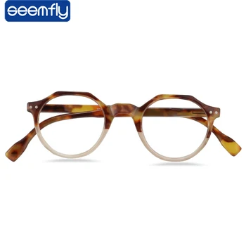 seemfly Leopar Kadın okuma gözlüğü kadın yuvarlak Gözlük 100 Derece mavi ışık dekoratif bilgisayar gözlükleri gözlük + 200 + 350 2