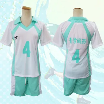 Haikyuu Aobajohsai Yüksek Yaz Cosplay Oikawa Tooru Yocchin Voleybol Takımı Forması Spor Seijoh Kostüm T-Shirt + şort takımı 2