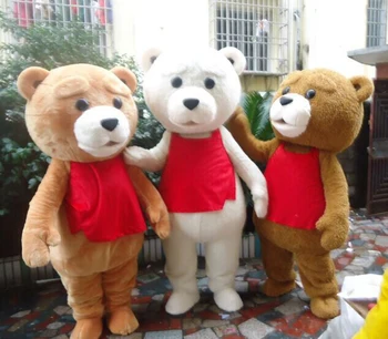 Sıcak Satış Tedy Kostüm Yetişkin Kürk Teddy Bear karikatür maskot kostümleri cadılar bayramı açık süslemeleri 2