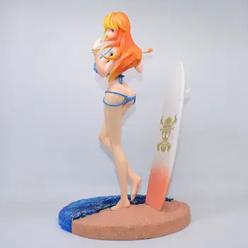 33cm Tek Parça Plaj Sörf Mayo Nami Gk El yapımı Modeli Süs Bebek Anime Yaz Çevre Birimleri Nami Seksi Şekil Kawaii Oyuncaklar 2
