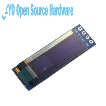 0.91 İnç 128x32 IIC I2C Beyaz / Mavi OLED LCD Ekran DIY Modülü SSD1306 Sürücü IC DC 3.3 V 5V arduino için 2