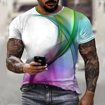 Erkek Kısa Kollu Gömlek, Renkli 3D baskılı tişört, Sokak Modası, Günlük Yaz Yüksek Kaliteli Büyük Boy Gevşek Giyim 2