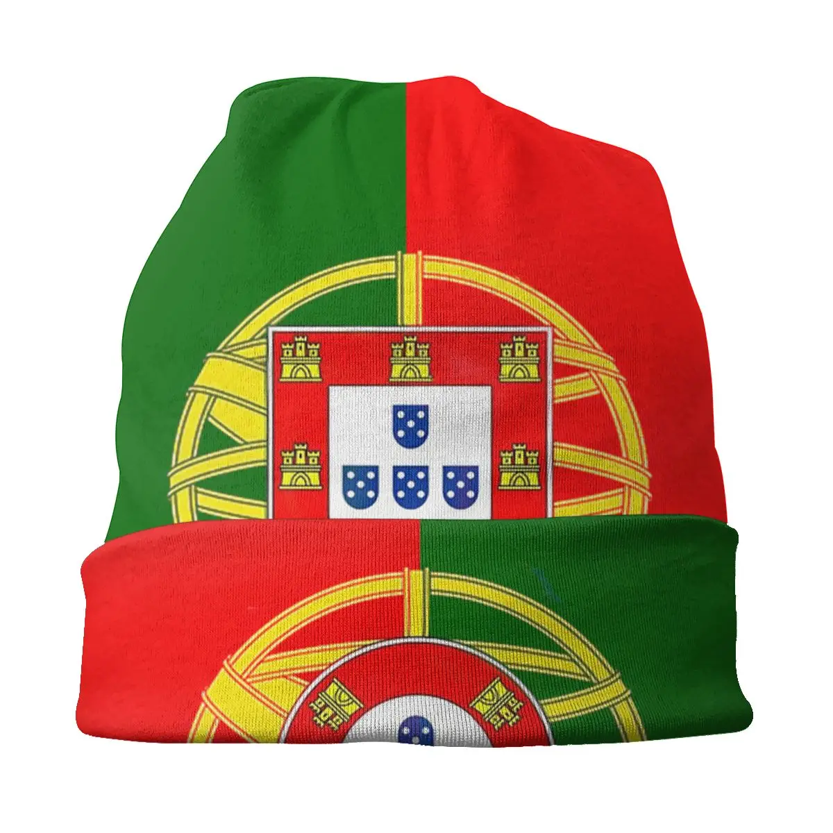 Portekiz bayrağı Skullies Beanies Portekiz Bayrağı Şapka Moda Açık Unisex Kapaklar Yetişkin Bahar Sıcak Çift kullanımlı Kaput Örgü Şapka Görüntü 2